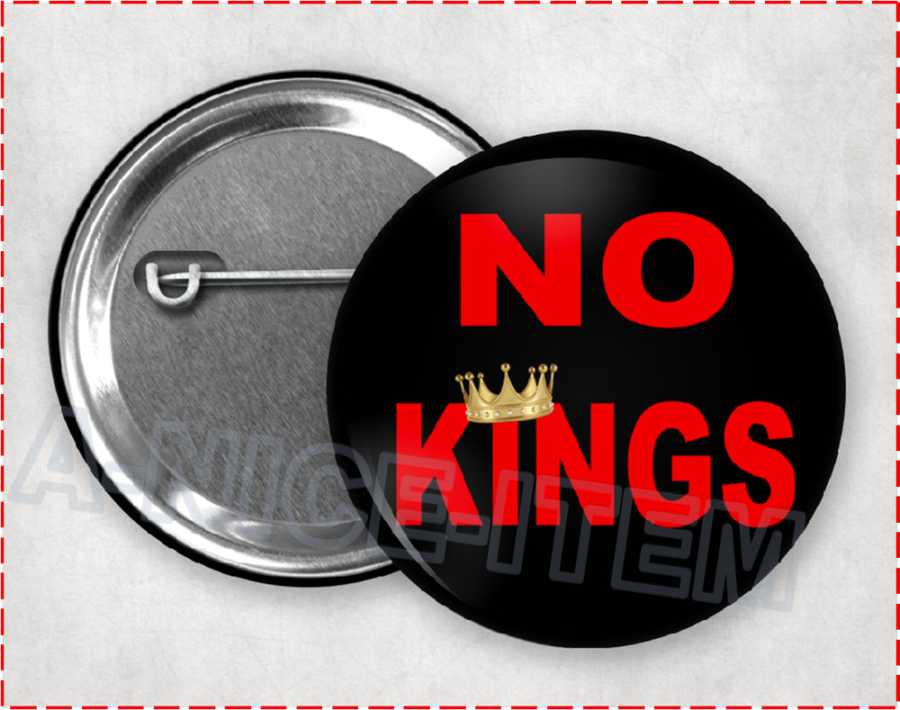 No Kings button pin 2.25"