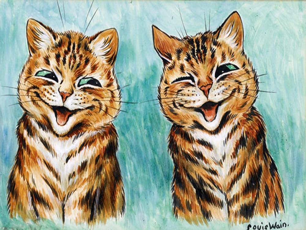 Two cats Accent Tile Mural Kitchen Bathroom Wall Backsplash Ceramic 8x6