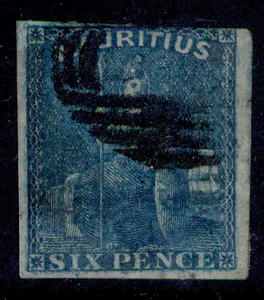 MAURITIUS QV SG32, 6d blue, USED. Cat £60.