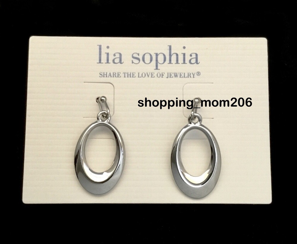 Lia Sophia "C-Thru" Silver Tone Earrings