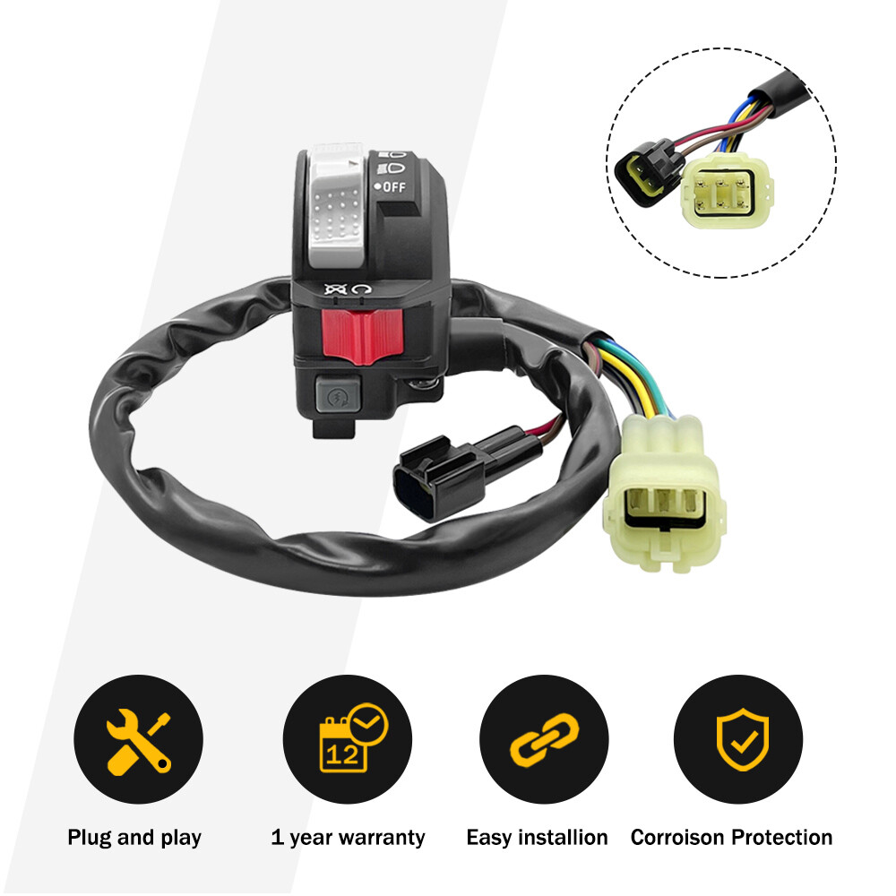 Left Handlebar Control Start Kill Switch Headlight for 2004-2005 Yamaha YFZ450