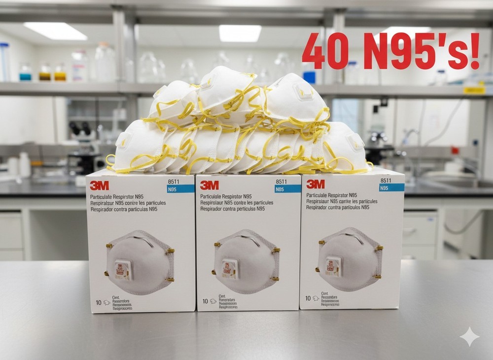 40 Pack - 3M Particulate Respirator 8511 N95