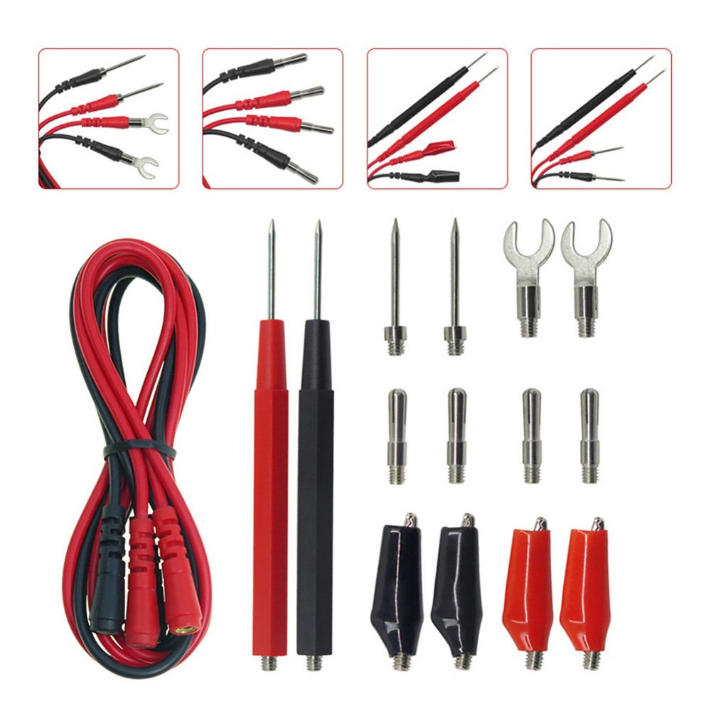 16Pcs Multifunction Digital Multimeter Probe Test Leads For Volt Meter