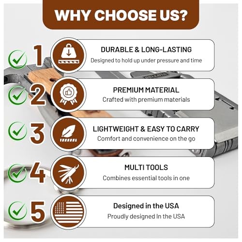 Multi Tool Prizes [17-in-2] for Adults - Multi Tool for Men, Multitool, Small