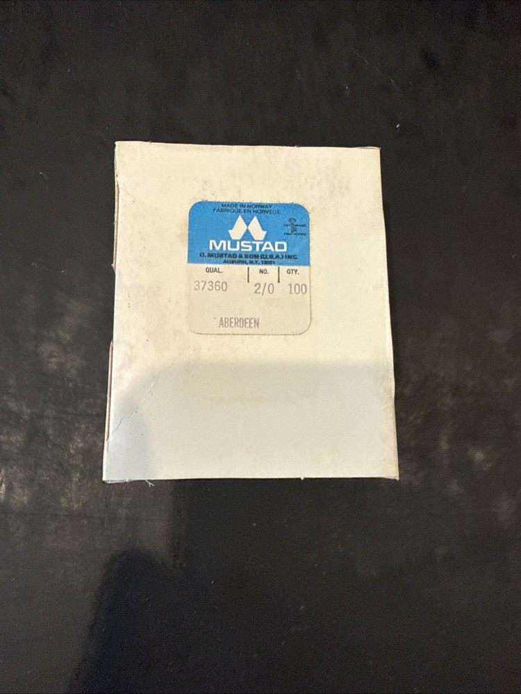 Mustad Ref 37360 Size 2/0 100 Per Box