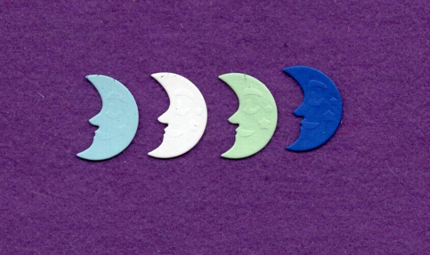 SPACE MOON die cuts scrapbook cards