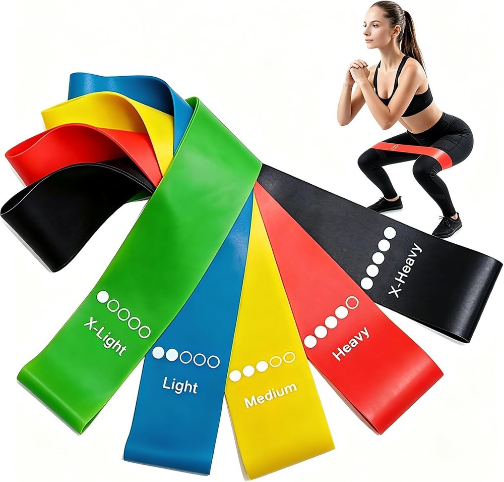 Resistance Loop Exercise Bands with Instruct Guide and Carry Bag