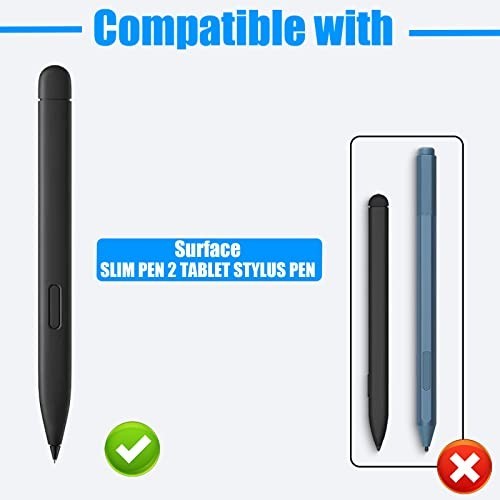 "2-Pack Stainless Slim Pen Replacement Tips - Accurate Fine Control for Smooth W