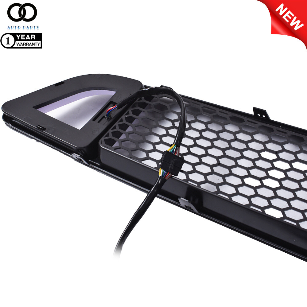 For 2013-2014 Ford Mustang Front Upper Grill Mesh Grille W/ DRL LED Light