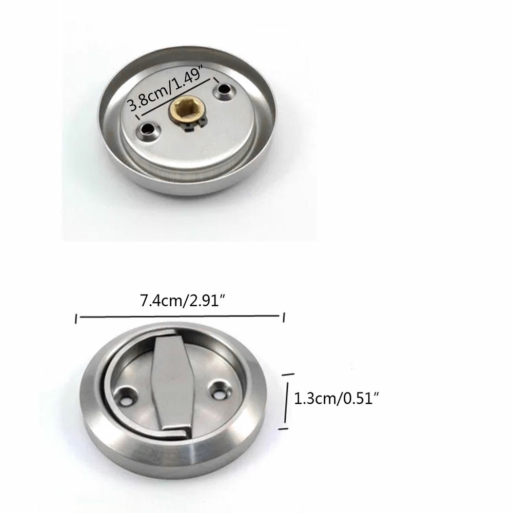 Stainless 304 Door Locks Recessed Cup Handle Privacy Door Knob Locks Flush Pull
