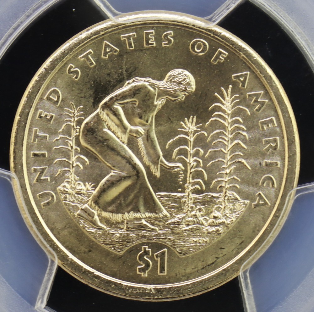 2009 Native American Dollar Missing Edge Lettering PCGS MS66