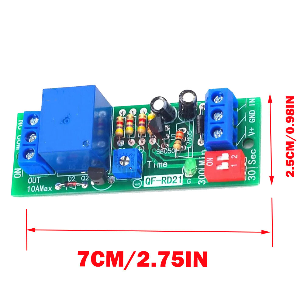 2x DC12V Adjustable Time Delay Timing Timer Relay Switch Turn ON/OFF Modules USA