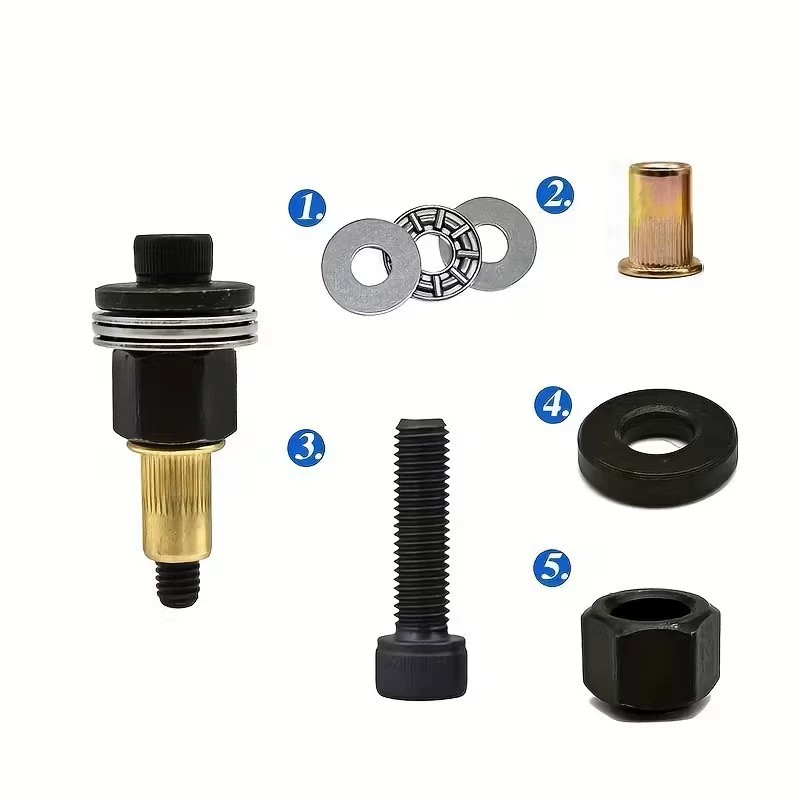 5Pcs Manual Rivet Nut Tool Adapter Carbon Steel Flat Head Threaded Insert Nuts