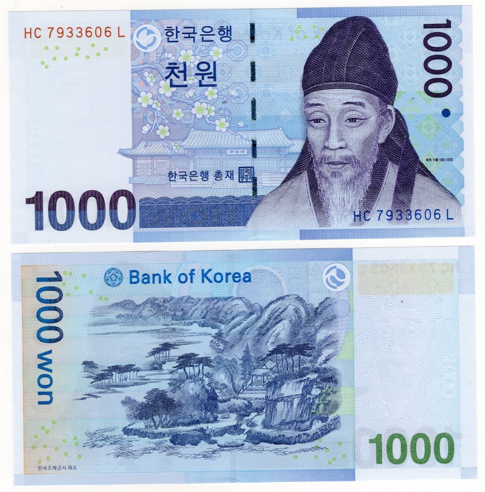 KOREA P-54a 1000 Won 2007 UNC