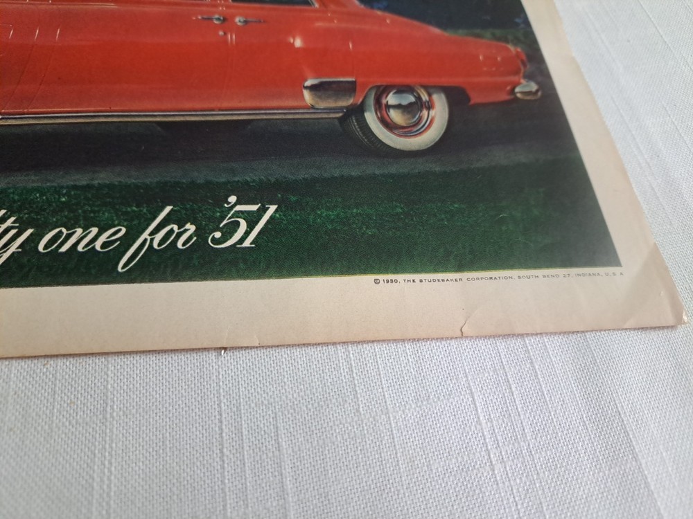 Vintage The New Studebaker Commander V-8 Original Ad