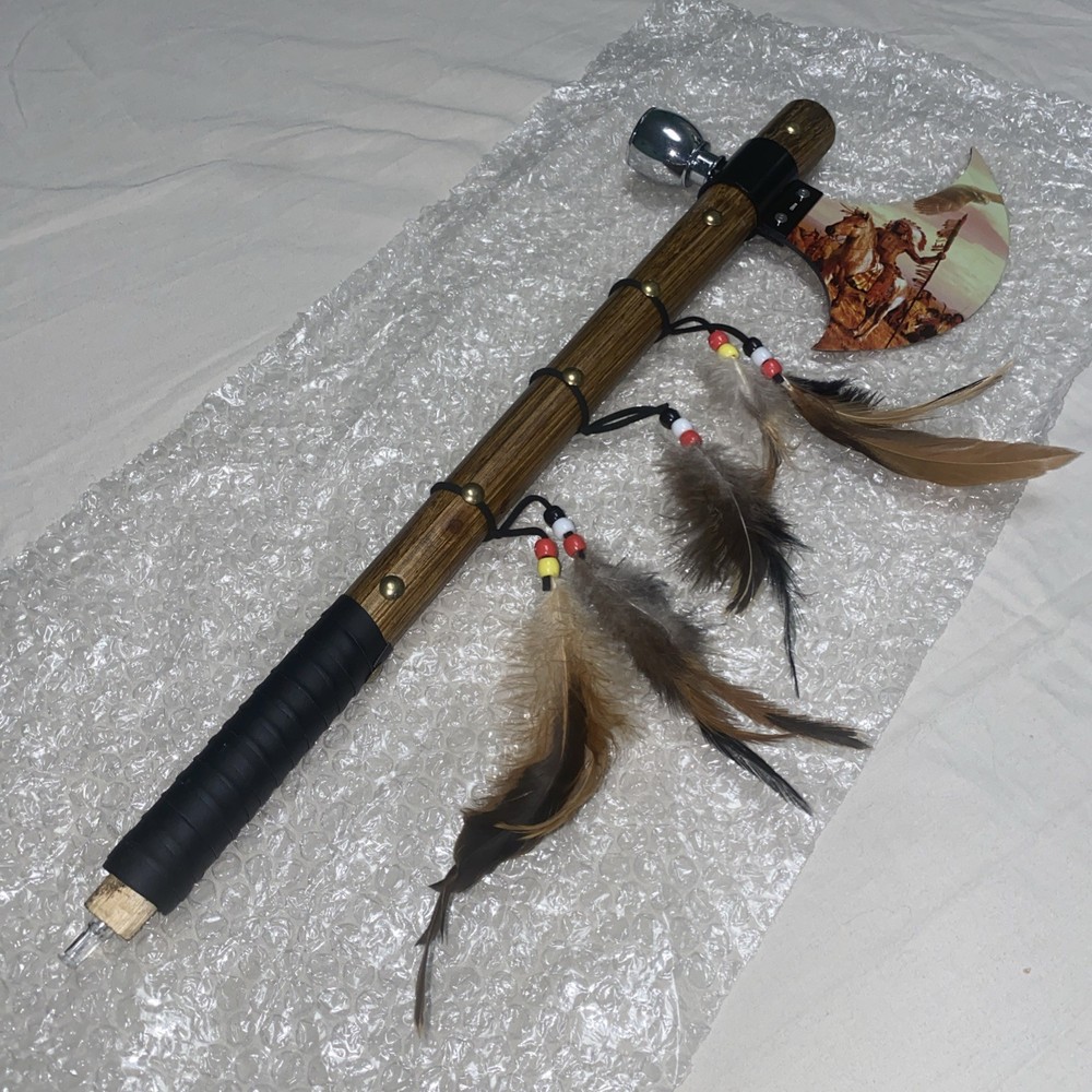 Replica Native American-Style 20" Tomahawk W/ Functional Piece Pipe