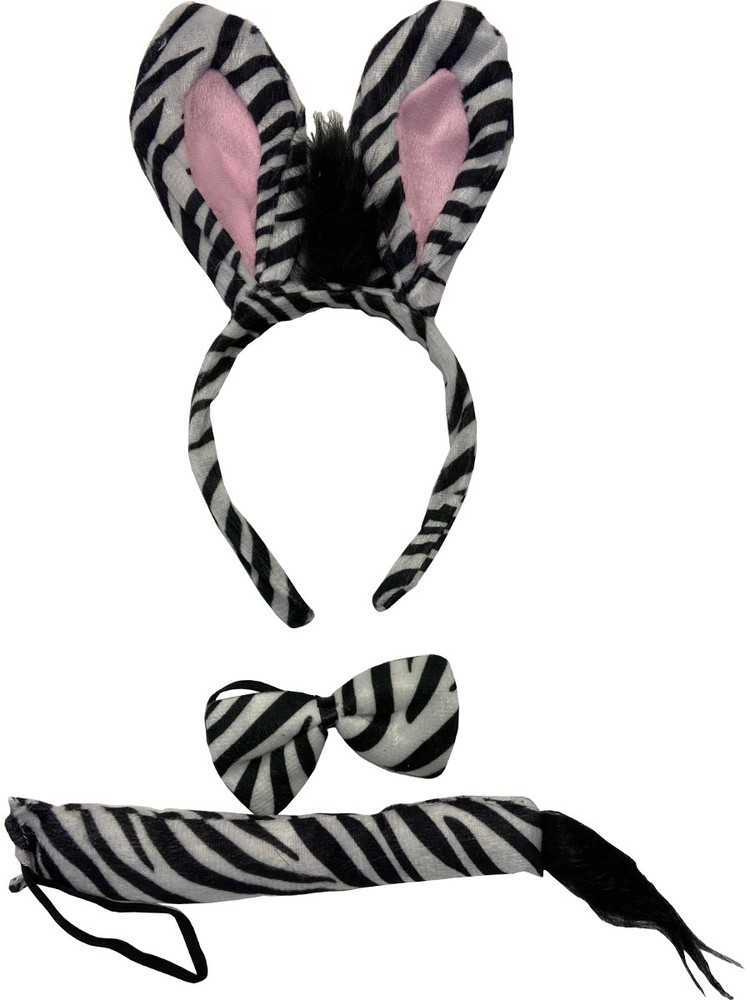 Fancy Zebra Animal Costume Accessory Set