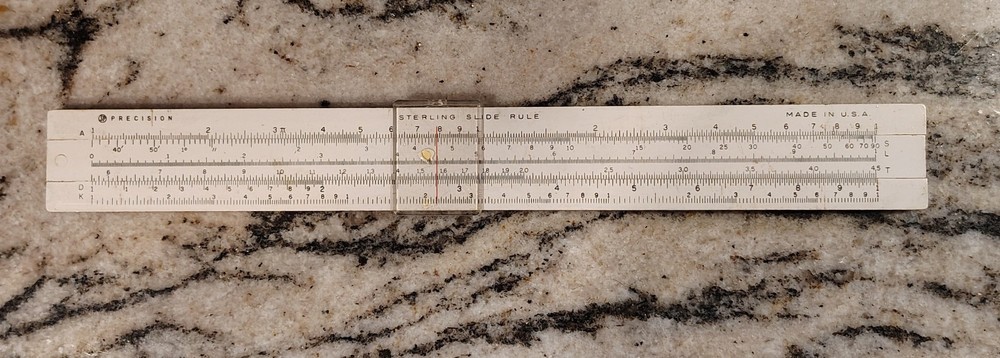 🗽VINTAGE STERLING SLIDE RULE