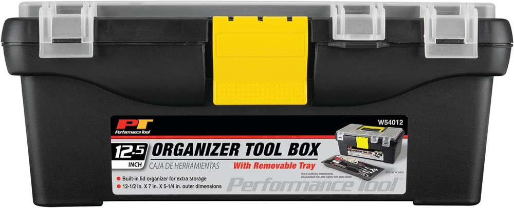 Performance Tool W54012 Heavy Duty Plastic Organizer Tool Box for Workshops and
