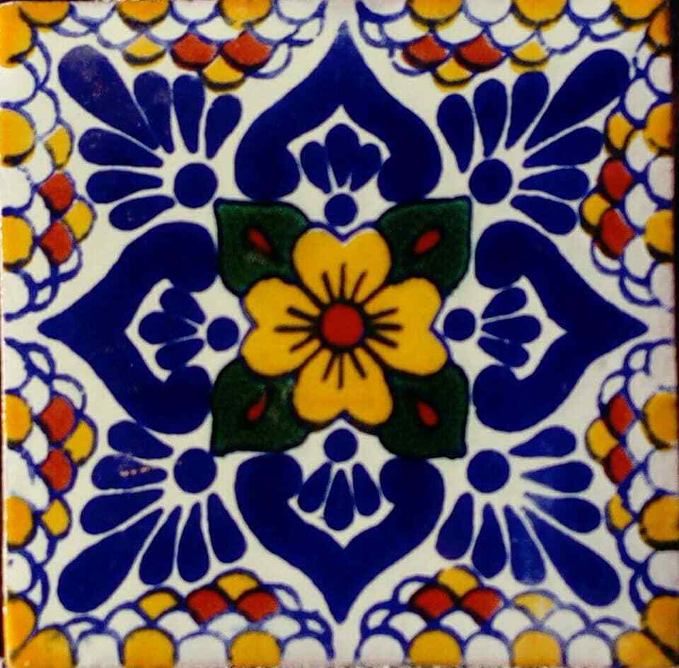 #C118 MEXICAN CERAMIC HANDMADE TALAVERA TILE SETS