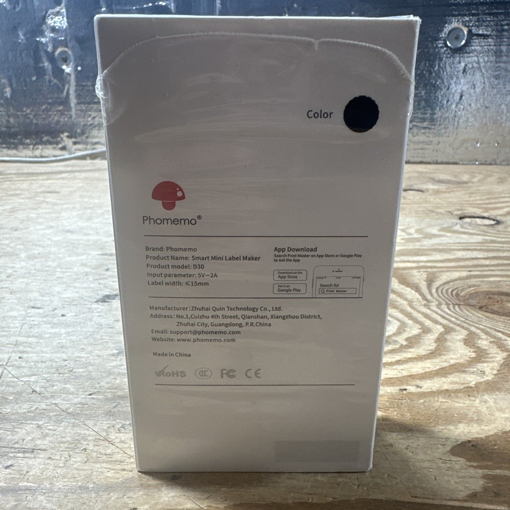 Phomemo D30 Label Printer, Bluetooth Wireless Mini Pocket Smartphone Label Maker