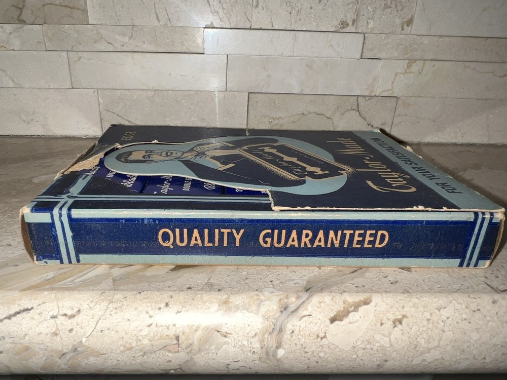 VINTAGE TAYLOR- MADE DOUBLE EDGE BLADE BOX RAZOR BLADES INCOMPLETE