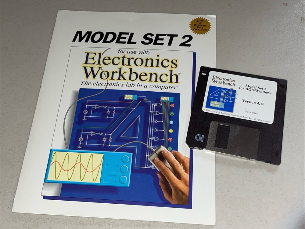 Model Set 2 For Electronics Workbench 4.1 3.5" Disk Computer PC Windows Software