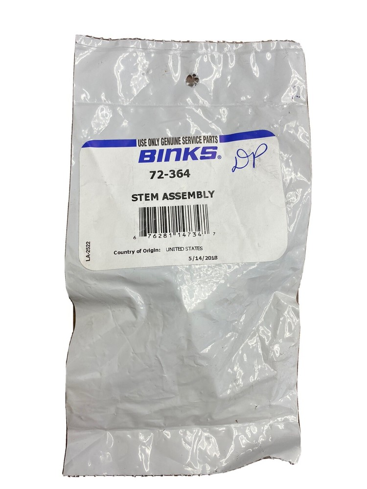 Binks 72-364 Stem Assembly