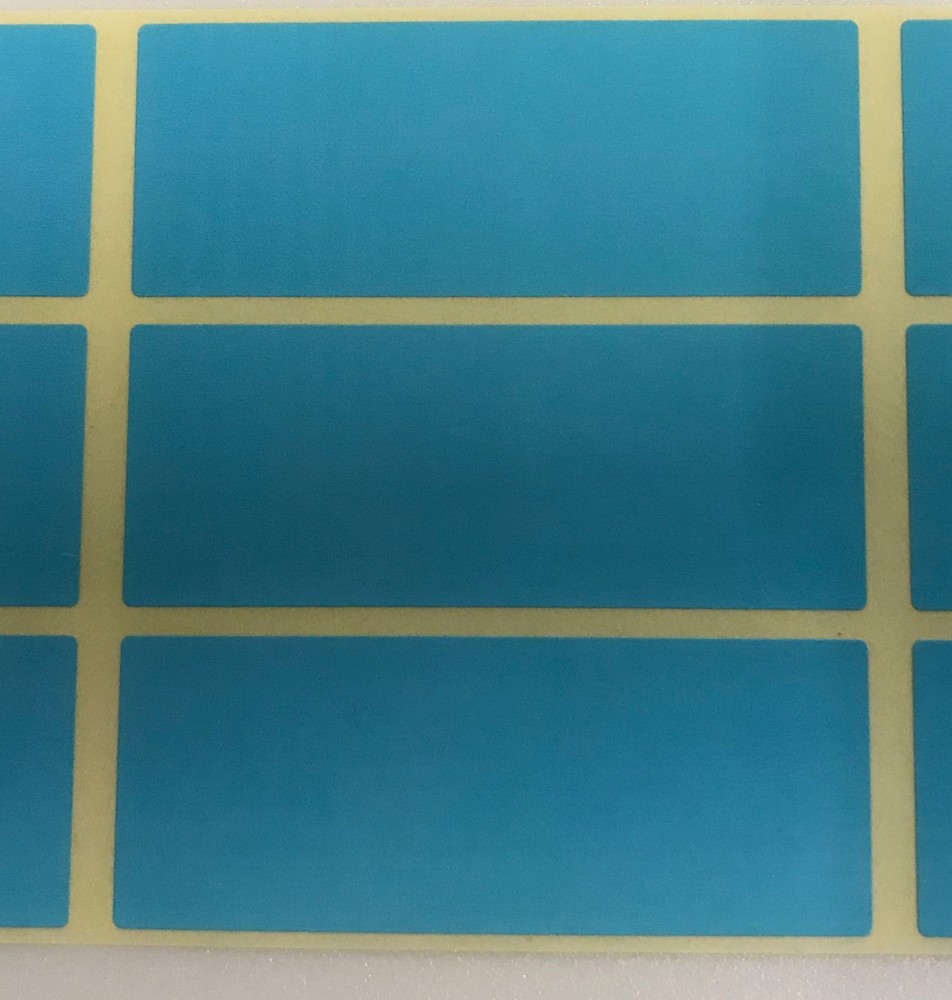 Large - Blue 30 x 78mm Colour Code Rectangles / File Stickers / Sticky Labels