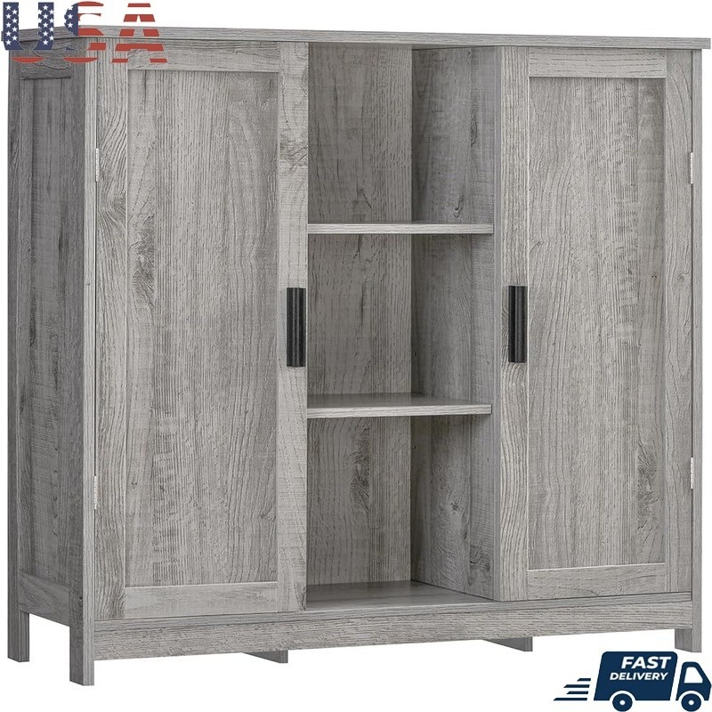 Ample Storage Space Sideboard Buffet Cabinet Dining Room Kitchen Organization US