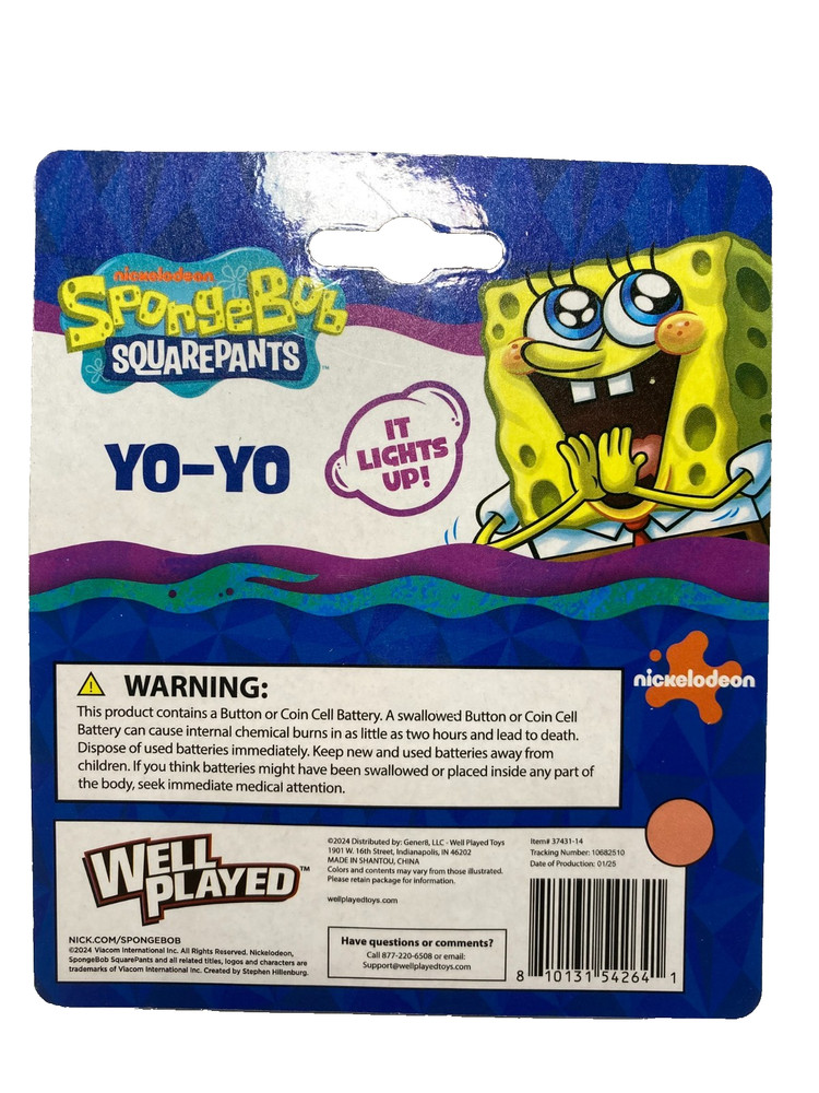 SpongeBob SquarePants Light Up Yo-Yo by Nickelodeon - New