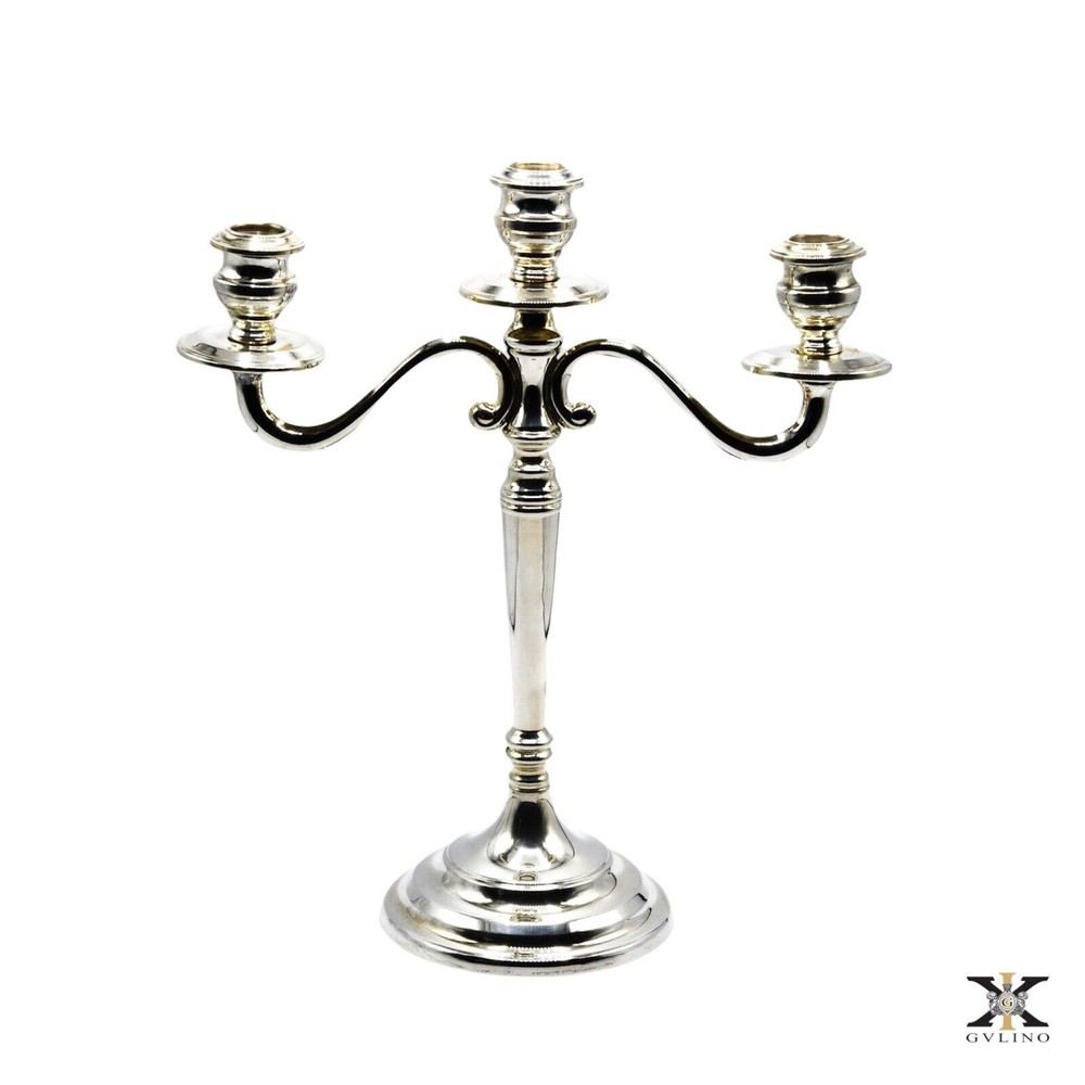 Three-flame candelabra in 800 silver CAN.1