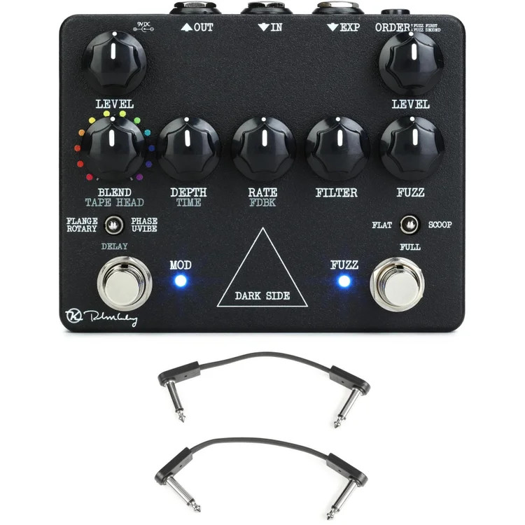 Keeley Dark Side Workstation Multi-effects Pedal with EBS Patch Cables