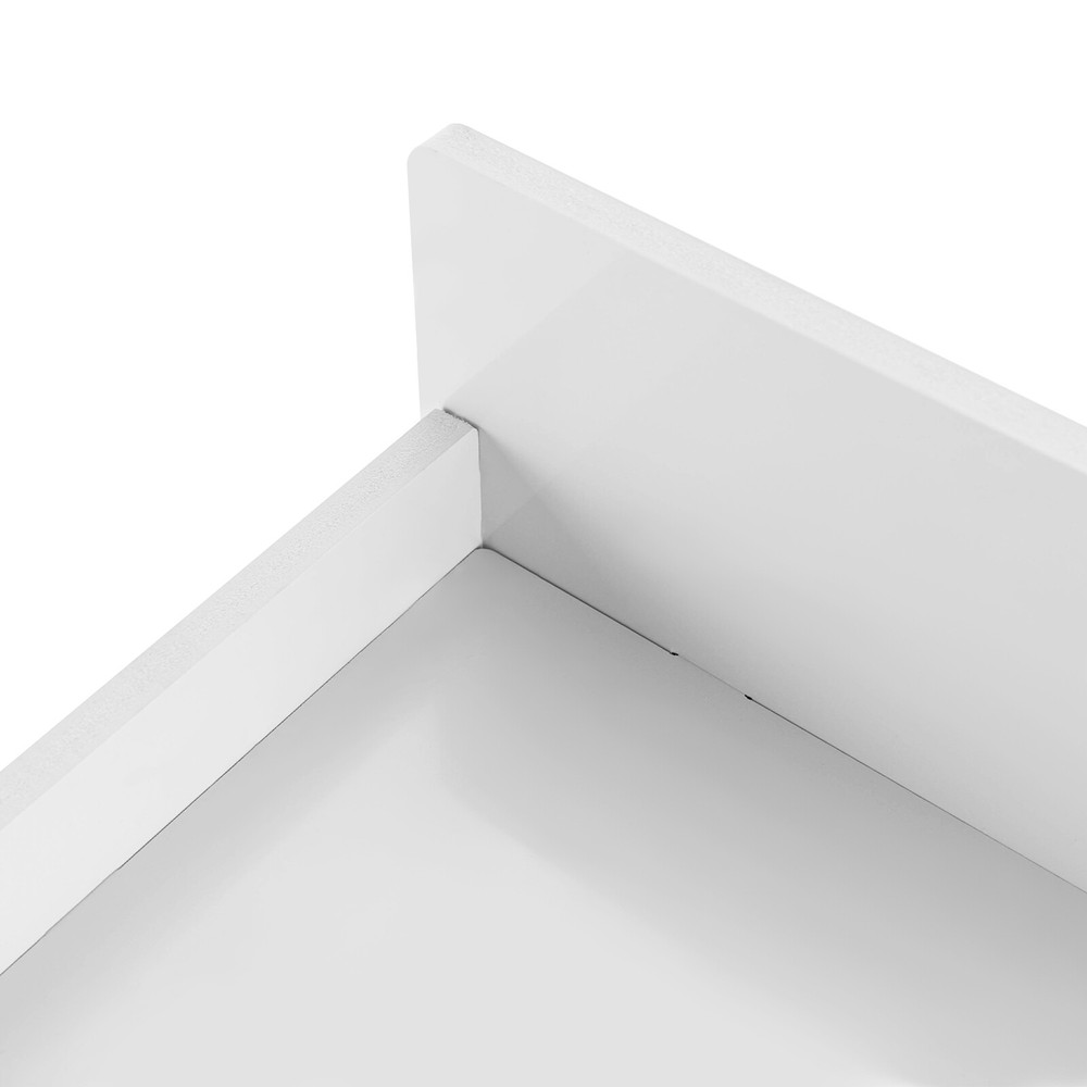 White Modern Desktop Shelf Desktop Display Rack Rectangular Desktop Bookshelf