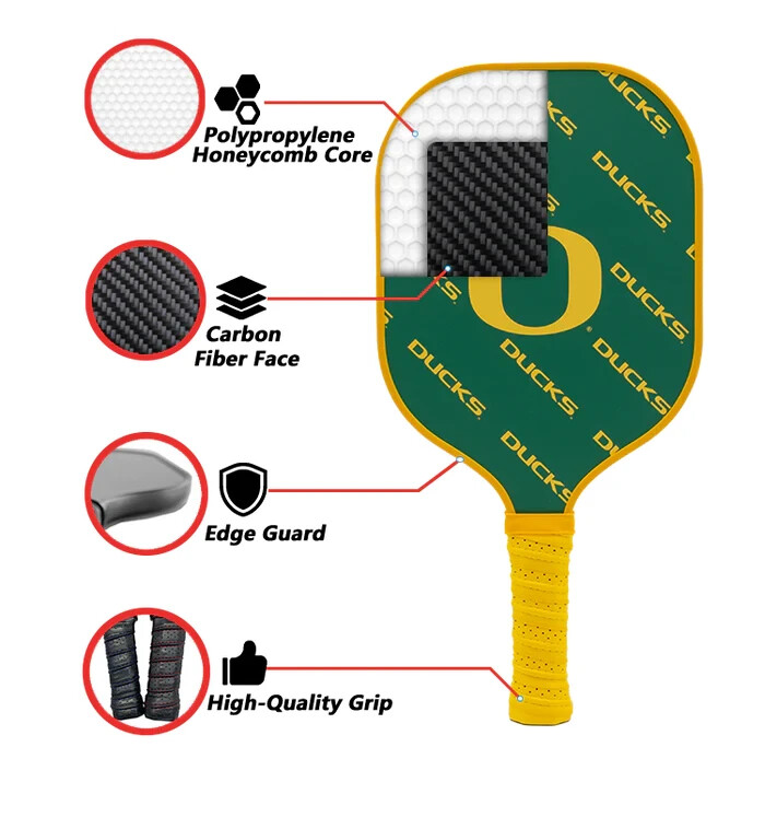Parrot Paddles Oregon Ducks Pickleball Paddle 12MM Thick (New)