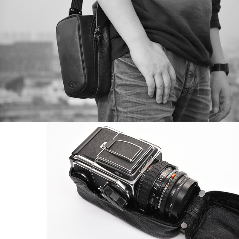 Real Leather for Hasselblad Camera Soft Case Protective Shoulder Bag Black 2025