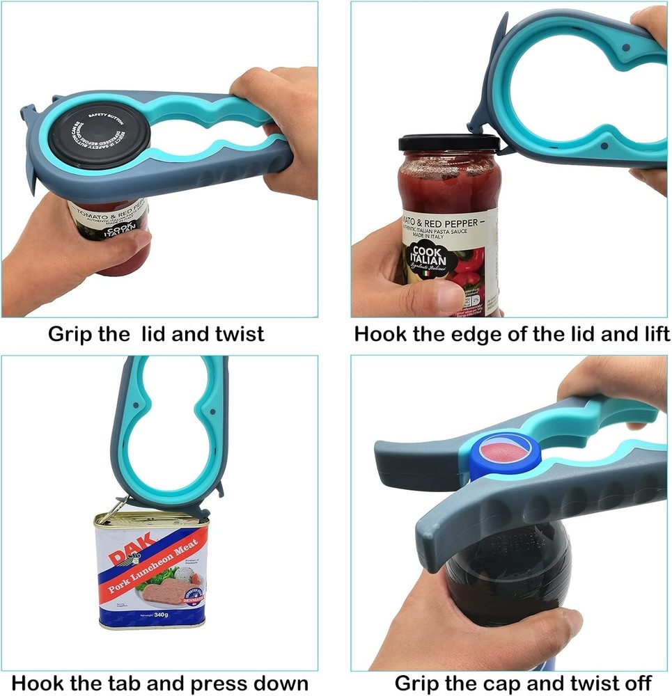 Jar Opener for Weak Hands - Adjustable & Easy-To-Use Jar Lid Opening Tool