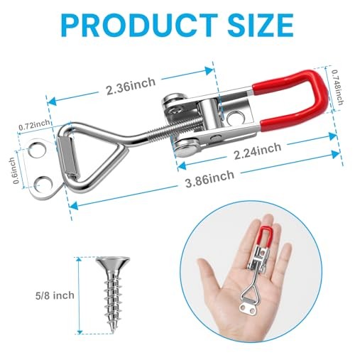 6 Pack Toggle Latch Clamp 4001, Adjustable Quick Release Pull Latches, toggle