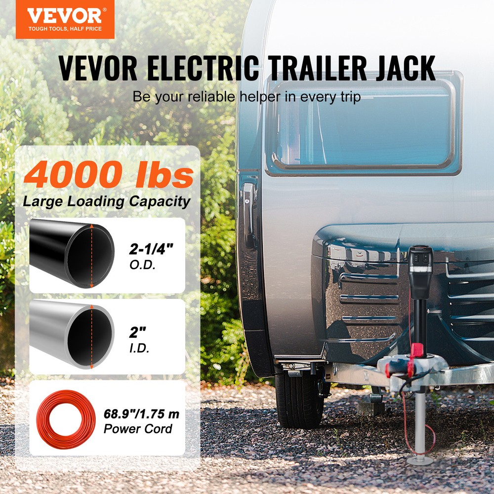 VEVOR Electric Trailer Jack 4000 lbs Power Tongue Jack for RV Trailer & Camper