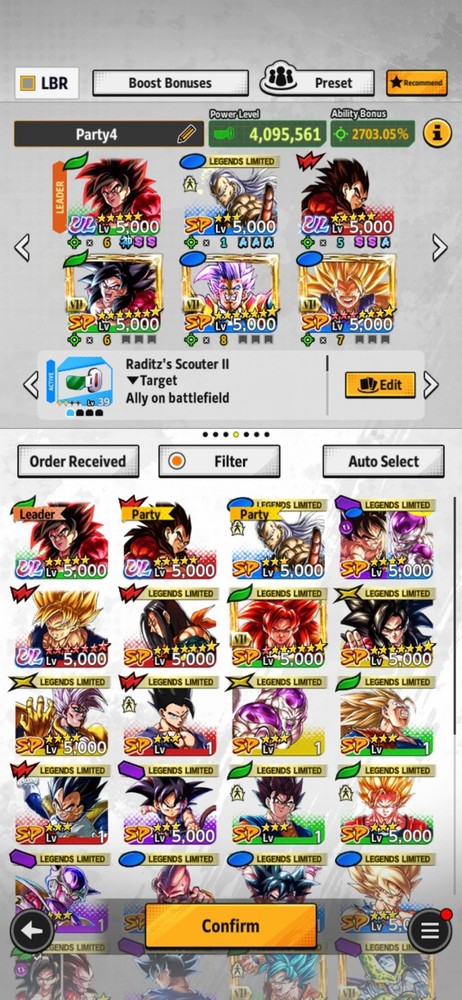 Dragon ball legend stacked account