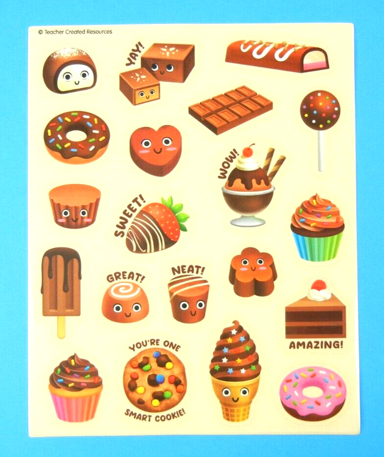 Chocolate Scented Scratch & Sniff Sticker Sheet Teacher Created Resources