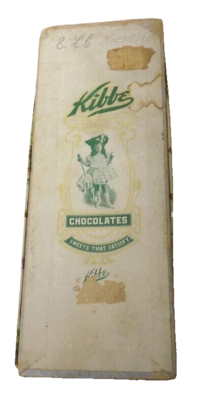 Small Empty Kibbe Brothers Chocolates Box Springfield MA c.1905
