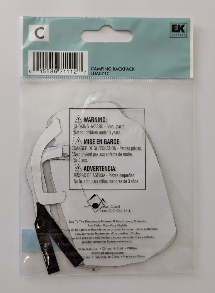 Jolee's Camping Backpack Scrapbooking Embellishment