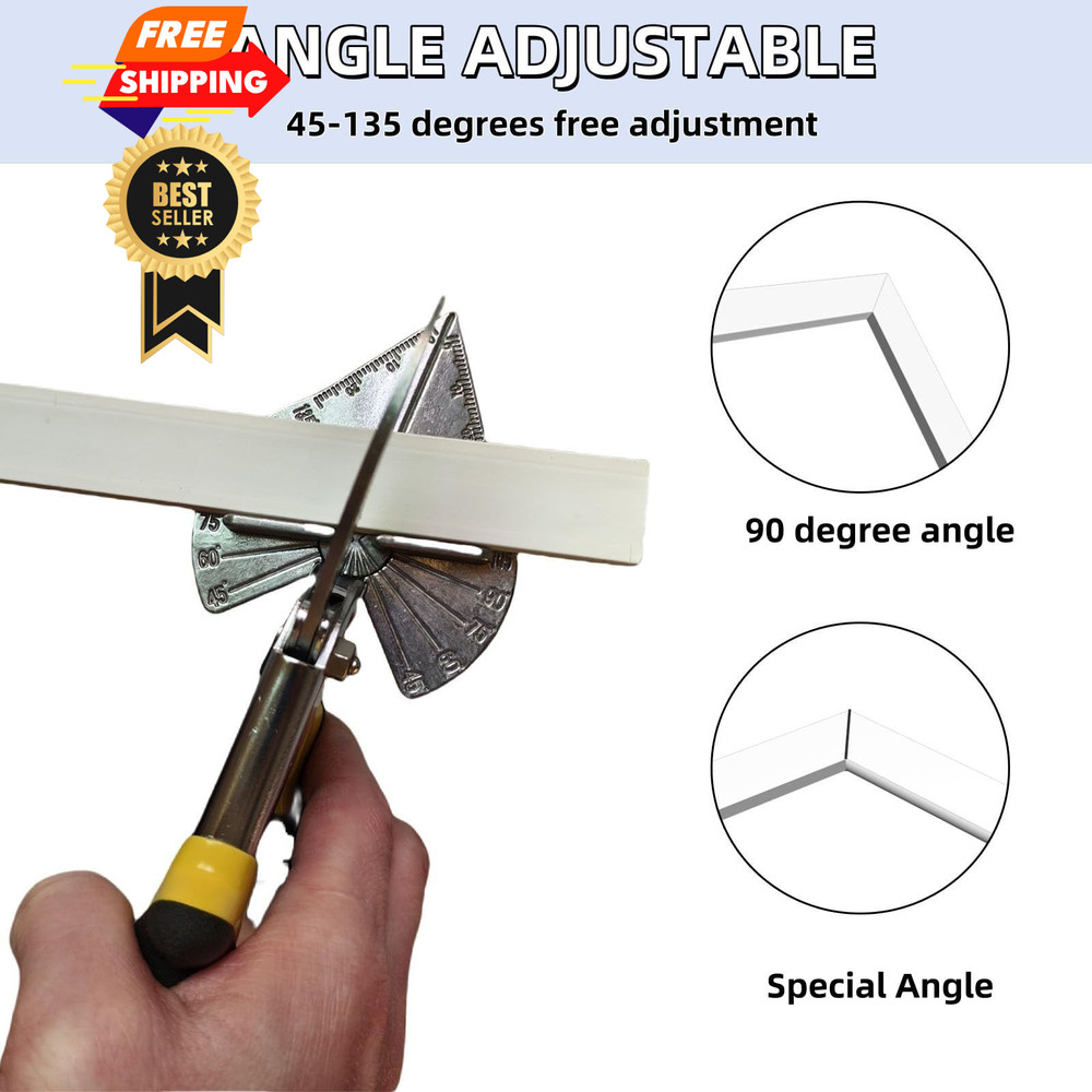Multi Angle Miter Shears for Angular Cutting, Adjustable 45-135 Black Handle