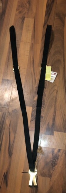 NEW NYLON / ELASTIC SIDE REINS BLACK