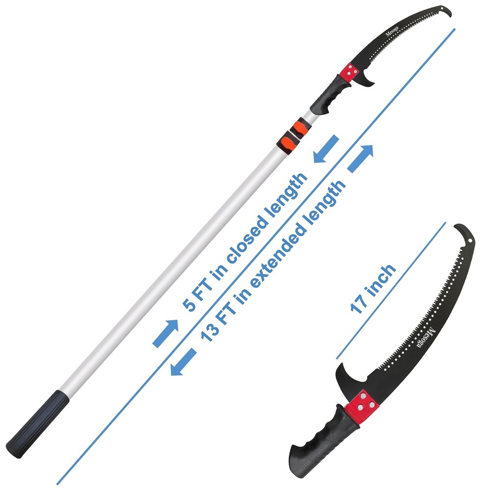 5-13FT Tree Trimmer Pole Saw, Tree Pruner Extendable, Long Handle Pruning She...