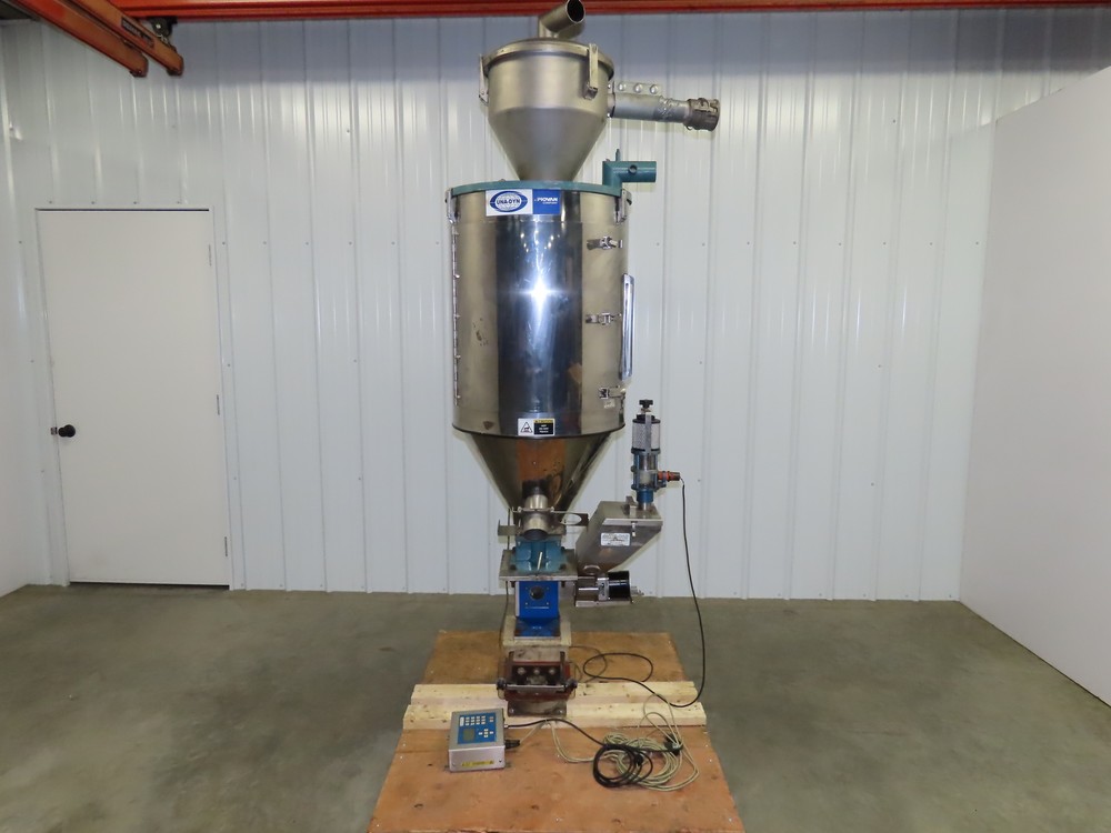 Una-Dyn Solid Cone Hopper, #150, Insulated, Stainless W/Autoload OS-10 Feeder