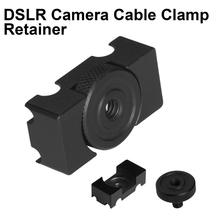 Clamp Mount to Camera Tripod Quick Release Plate Tethering Cable DSLR Digital