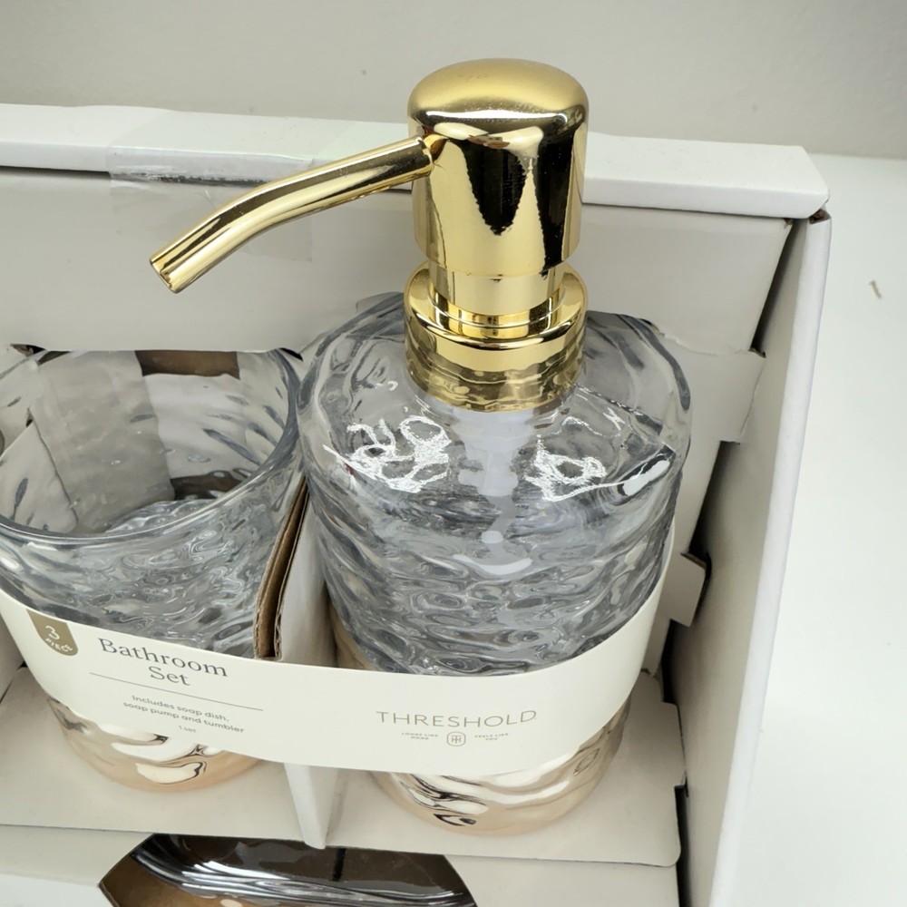 3pc Luxe Coordinate Bath Bundle Set - Threshold Brand New