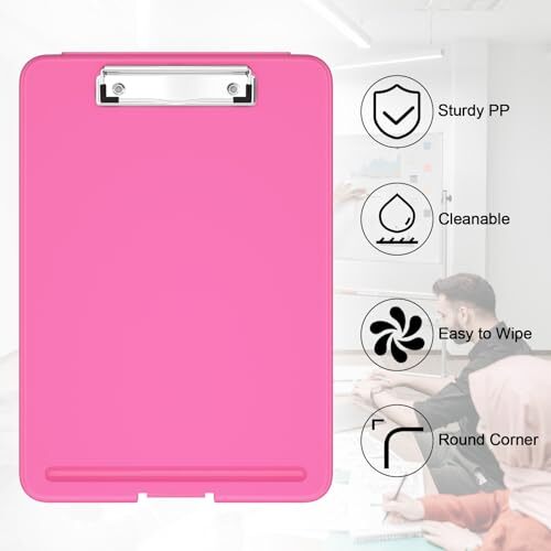 Clipboard with Storage, Open Nursing Clipboards Foldable Storage, Heavy Red